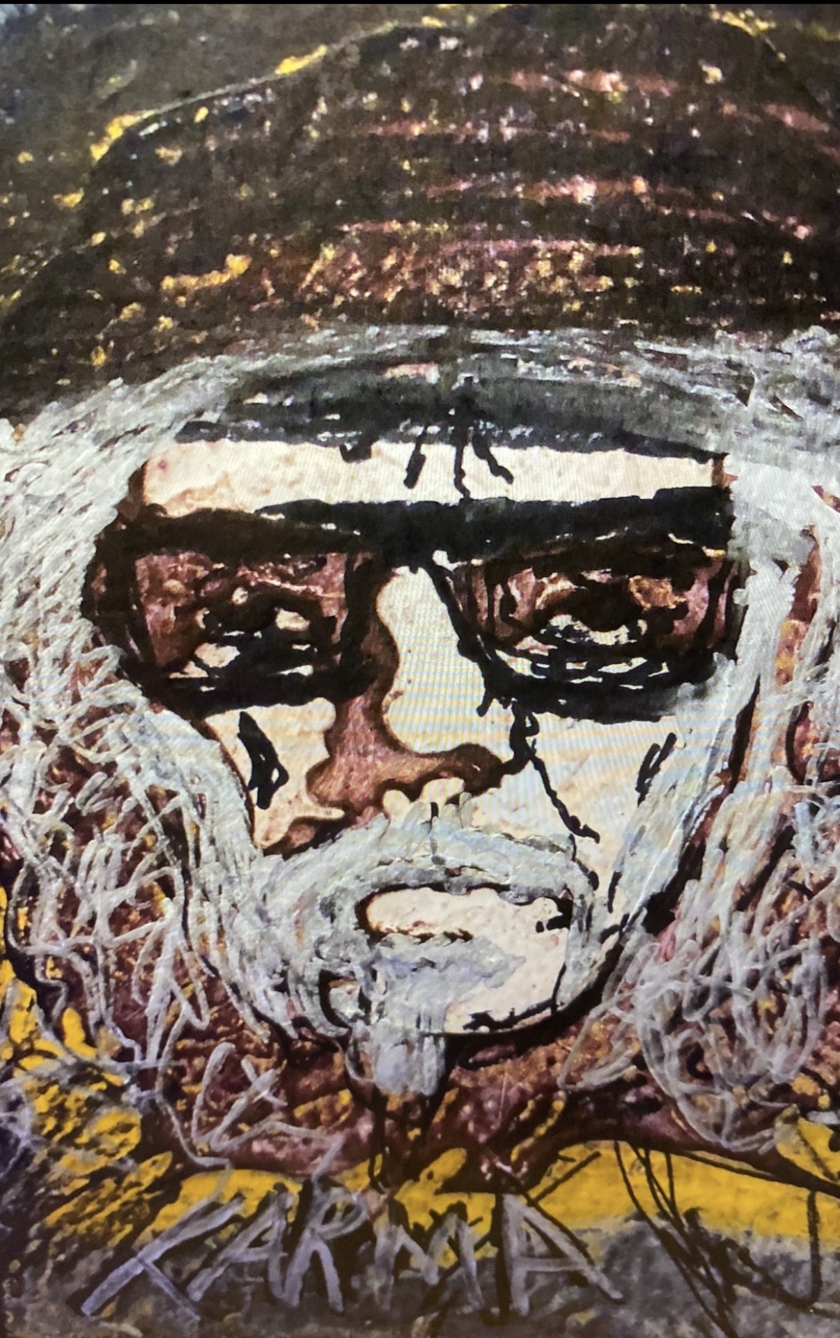 Expressive portrait painting by Fast Eddie